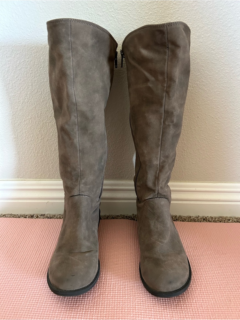 Girl’s Tall Taupe Boots - Classic Knee-High Style